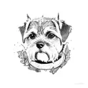border terrier tattoo design idea