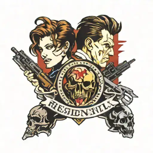 resident evil tattoo design idea