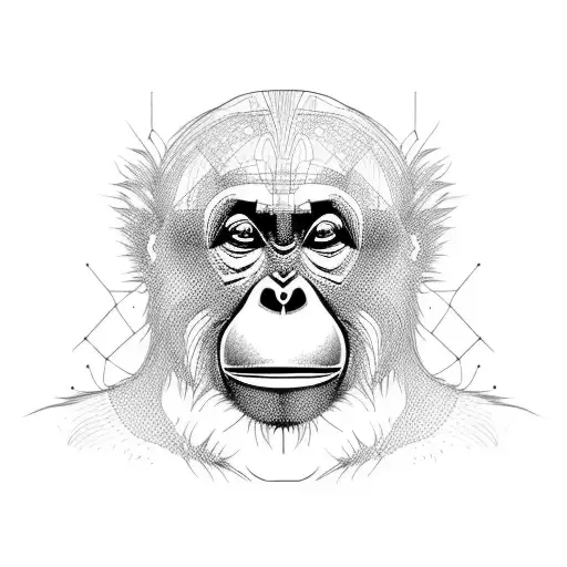 male orangutan tattoo design idea