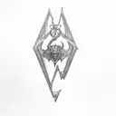 the elder scrolls logo tattoo design idea