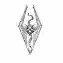 the elder scrolls logo tattoo design idea