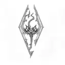 the elder scrolls logo tattoo design idea