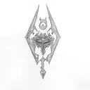 the elder scrolls logo tattoo design idea