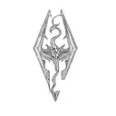 the elder scrolls logo tattoo design idea