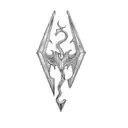 the elder scrolls logo tattoo design idea