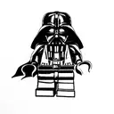 lego darth vader tattoo design idea