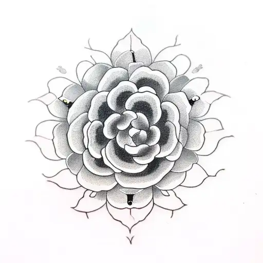 licorice flower tattoo design idea