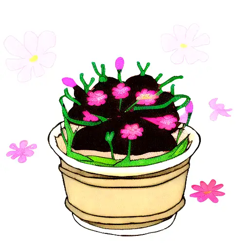 licorice flower tattoo design idea