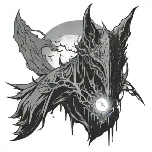 bloodborne moon presence tattoo design idea