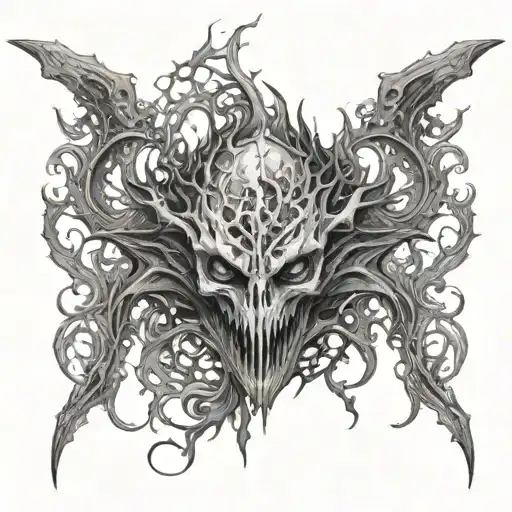 amygdala Bloodborne game tattoo design idea