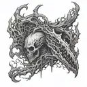 amygdala Bloodborne game tattoo design idea