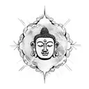 buddha with active third eye tattoo design idea