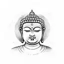 buddha with active third eye tattoo design idea