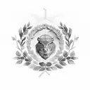 laurel wreath tattoo design idea