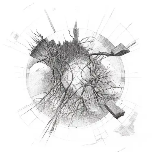 It is at the very center of the earth, the underground and the sky. Its branches hold up the sky. Its roots penetrate al tattoo design idea