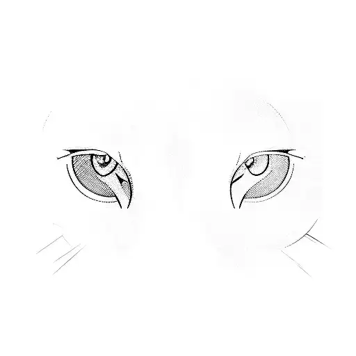 a panther's eyes tattoo design idea