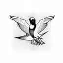 Swallow Bird tattoo design idea