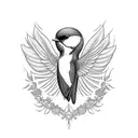 Swallow Bird tattoo design idea