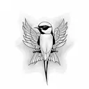 Swallow Bird tattoo design idea