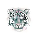 the phrase "There is no tiger" tattoo design idea