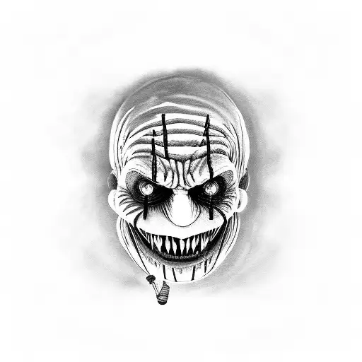 In Ballon Freddy Krueger Beetlejuice ghost face penny wise Michael johnny (shining) saw tattoo design idea