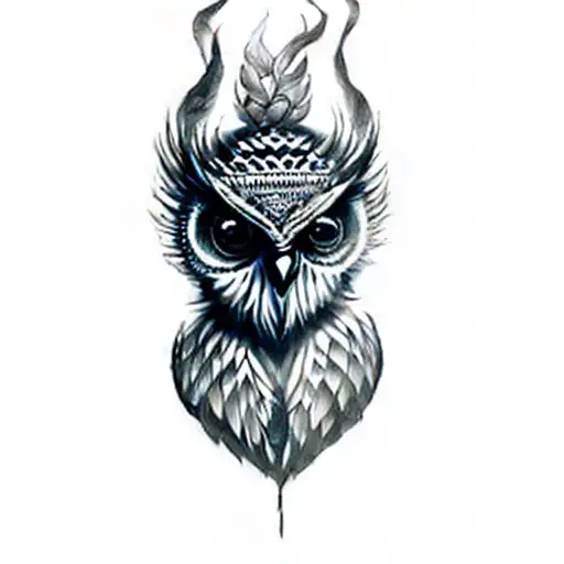 a tribal tattoo boruca owl tattoo design idea