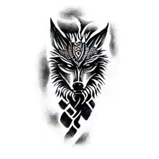 a tribal tattoo boruca wolf tattoo design idea