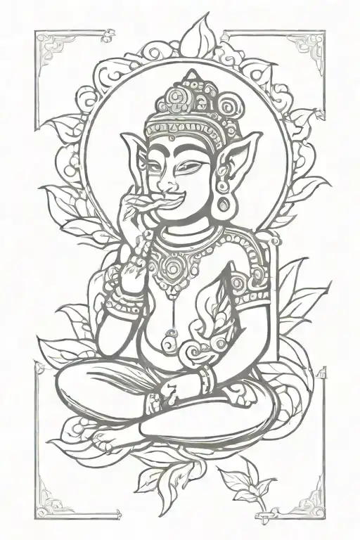 bali inspired, monekys, for overthinker creative tattoo design idea