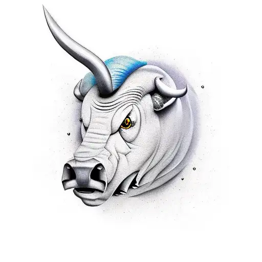 Raging bull tattoo design idea