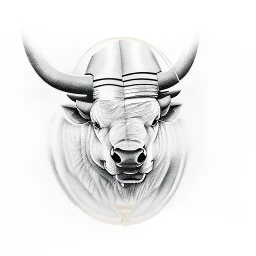 Raging bull tattoo design idea