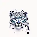 Snow leopard  tattoo design idea