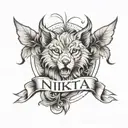 Nikita named minimal tattoo design tattoo design idea