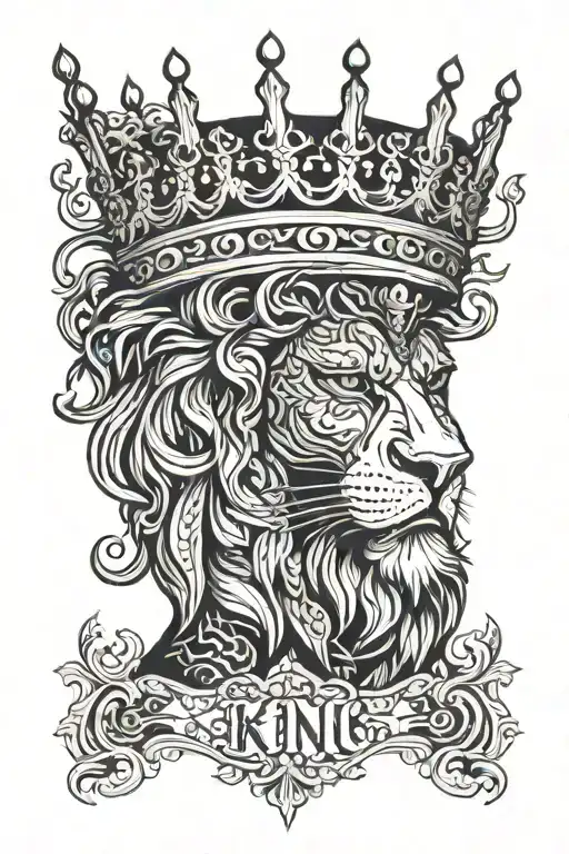 King by o-block tattoo design idea