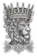 King by o-block tattoo design idea
