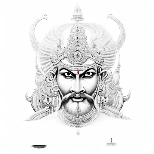 kaal bhairav tattoo design idea