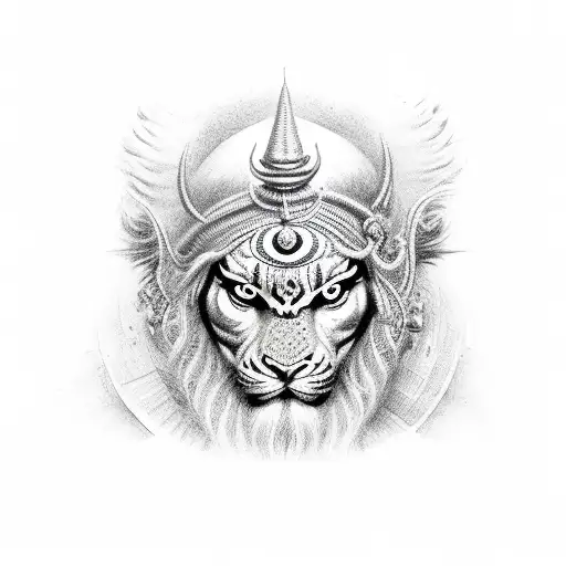 kaal bhairav traditional  tattoo design idea