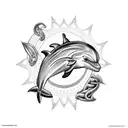  Dolphin  tattoo design idea