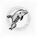  Dolphin  tattoo design idea