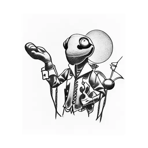 puppeteer choked by puppet tattoo design idea