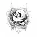 nightmare before Christmas  tattoo design idea