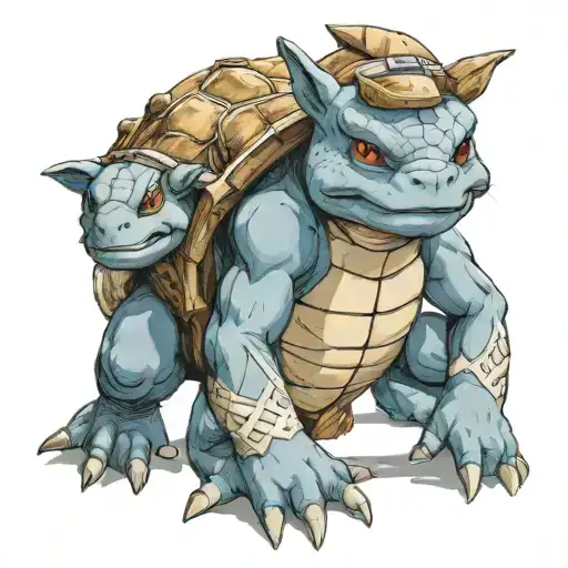 Blaziken and blastoise tattoo design idea