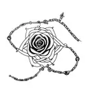 broken chains tattoo design idea