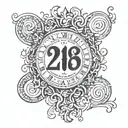 A tattoo design featuring a series of significant dates in Roman numerals: 27 12 1985 - 20 01 1959 - 12 09 1960 - 15 04 2013 - 26 08 2014 - 17 08 2021 tattoo design idea