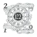 A tattoo design featuring a series of significant dates in Roman numerals: 27 12 1985 - 20 01 1959 - 12 09 1960 - 15 04 2013 - 26 08 2014 - 17 08 2021 tattoo design idea