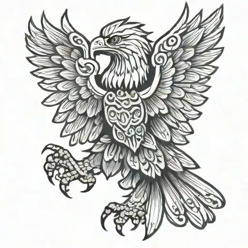 albanian eagle tattoo design idea