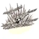 biblical war tattoo design idea