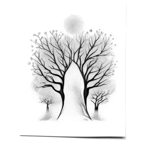 oxytocin formula, with trees tattoo design idea