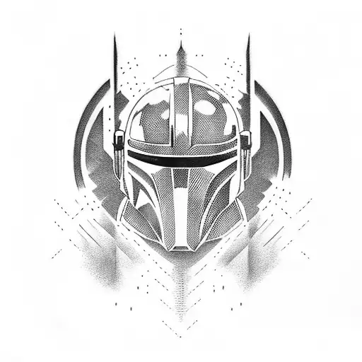 the mandalorian, stars wars and aeroflight tattoo design idea