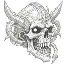 skull of gul'dan, world of warcraft tattoo design idea