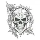 skull of gul'dan tattoo design idea